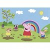 Clementoni- Peppa Pig Supercolor Pig-2x60 Enfants 4 Ans, Boîte De 2 60 Pièces , Puzzle Dessin Animé-Fabriqué en Italie, 2162