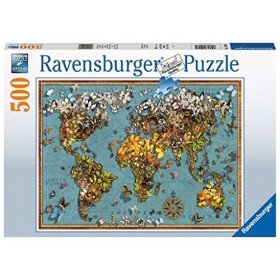 Ravensburger - Puzzle Adulte - Puzzle 500 p - Mappemonde de papillons - 15043