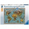 Ravensburger - Puzzle Adulte - Puzzle 500 p - Mappemonde de papillons - 15043