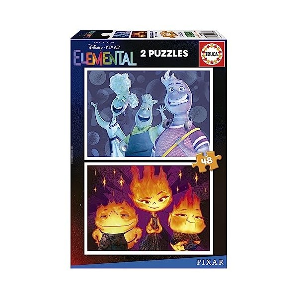 Educa - Ensemble de 2 Puzzles pour Enfants avec 48 pièces avec des Images élémentaires | Mesures: 28 x 20 cm. Recommandé de 4