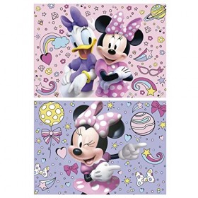 Educa - Minnie | Ensemble de 2 Puzzles pour Enfants avec 48 pièces. Mesure : 28 x 20 cm. Composé de Grandes pièces Parfaiteme