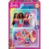 Educa - 2 Puzzles de 48 pièces pour Enfants avec des Illustrations de Barbie, Double Amusement de départ | Mesure du Puzzle: 