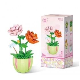 Blocs de Construction de Bouquet de Fleurs,330 Pièces Bloc de Bonsaï,kit de Jouets de Construction, Bouquet de Fleurs pour En