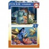 Educa - Disney Pixar | Ensemble de 2 Puzzles pour Enfants avec 20 pièces. Mesure : 28 x 20 cm. Composé de Grandes pièces Parf