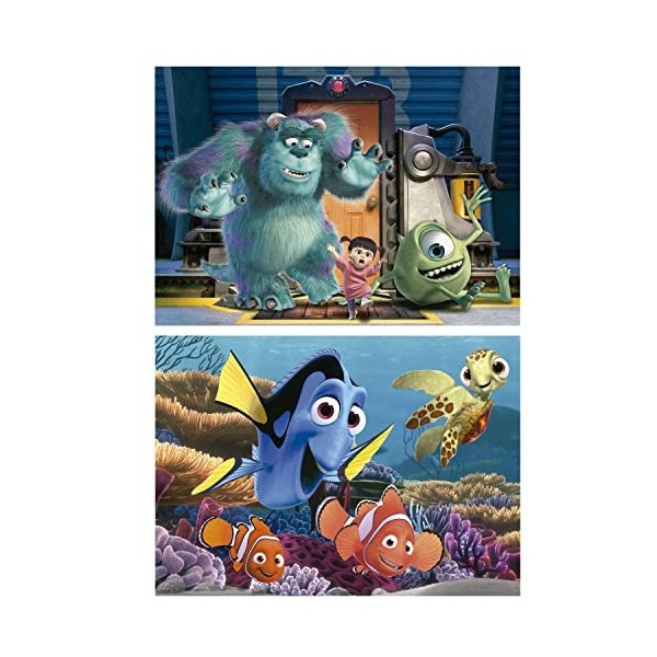 Educa - Disney Pixar | Ensemble de 2 Puzzles pour Enfants avec 20 pièces. Mesure : 28 x 20 cm. Composé de Grandes pièces Parf