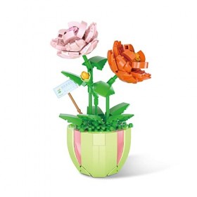 Blocs de Construction de Bouquet de Fleurs,330 Pièces Bloc de Bonsaï,kit de Jouets de Construction, Bouquet de Fleurs pour En