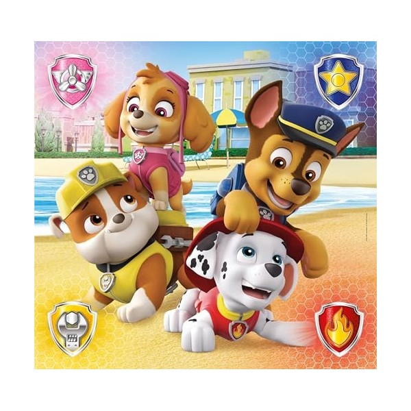 Clementoni- Paw Patrol Supercolor Patrol-3x48 Enfants 5 Ans, Boîte De 3 48 Pièces , Puzzle Dessin Animé-Fabriqué en Italie, 