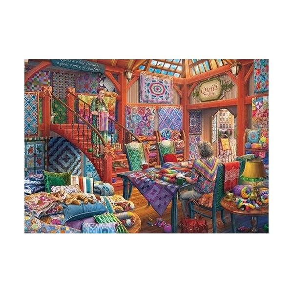 Jumbo- The Quilt Shop Other License Puzzle, 11285, Multicolore