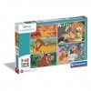 Clementoni- Disney Classics Supercolor Classics-3x48 Enfants 5 Ans, Boîte De 3 48 Pièces , Puzzle Dessin Animé-Fabriqué en I