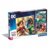 Clementoni- DC Comics Justice League Supercolor League-3x48 Enfants 5 Ans, Boîte De 3 48 Pièces , Puzzle Dessin Animé-Fabriq