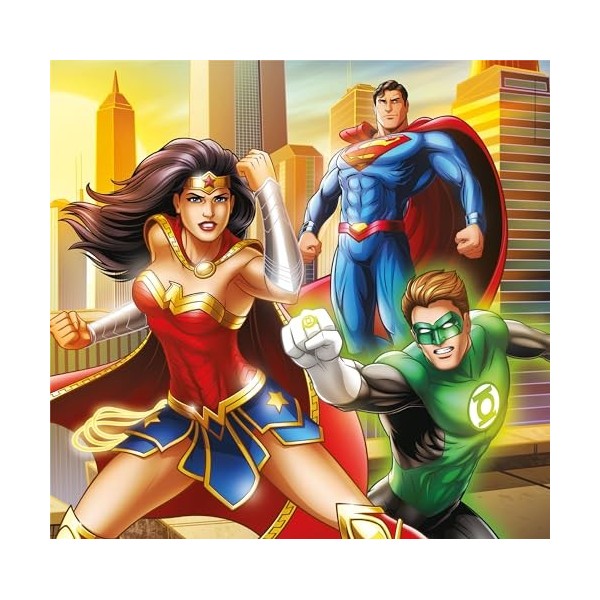 Clementoni- DC Comics Justice League Supercolor League-3x48 Enfants 5 Ans, Boîte De 3 48 Pièces , Puzzle Dessin Animé-Fabriq