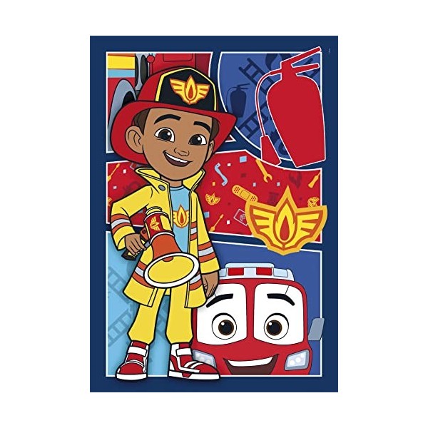 Clementoni- Disney Firebuds Supercolor Firebuds-3x48 Enfants 5 Ans, Boîte De 3 48 Pièces , Puzzle Dessin Animé-Fabriqué en I