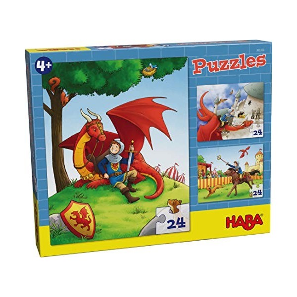 HABA-303353-Puzzle Le Chevalier Kilian Puzzle Enfant, 303353, Divers