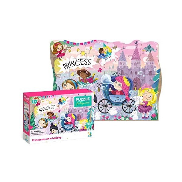 Princesses on a Holiday Fantasy Series Puzzle Dodo pour enfants de 3 ans et plus de 30 pièces pour enfants, cadeau éducatif p