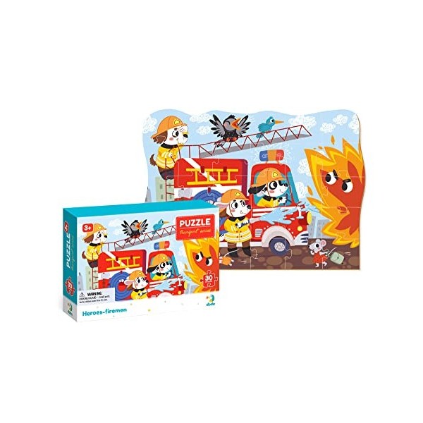 Dogs Heroes-Firemen Transport Series Puzzle Dodo pour enfants de 3 ans et plus de 30 pièces pour enfants éducatifs pour garço