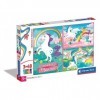 Pack de 3 puzzles Licorne pour enfants 48 pièces - Développe la motricité de votre enfant - Format : 26,8 x 18,3 cm - Idéale 