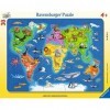 Ravensburger - Puzzle Enfant - Puzzle cadre 30-48 p - Les animaux dans le monde - Dès 4 ans - 06641