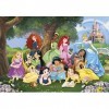 Clementoni- Disney Princess Supercolor Princess-104 Pièces, Enfants 6 Ans, Puzzle Dessin Animé-Fabriqué en Italie, 25743