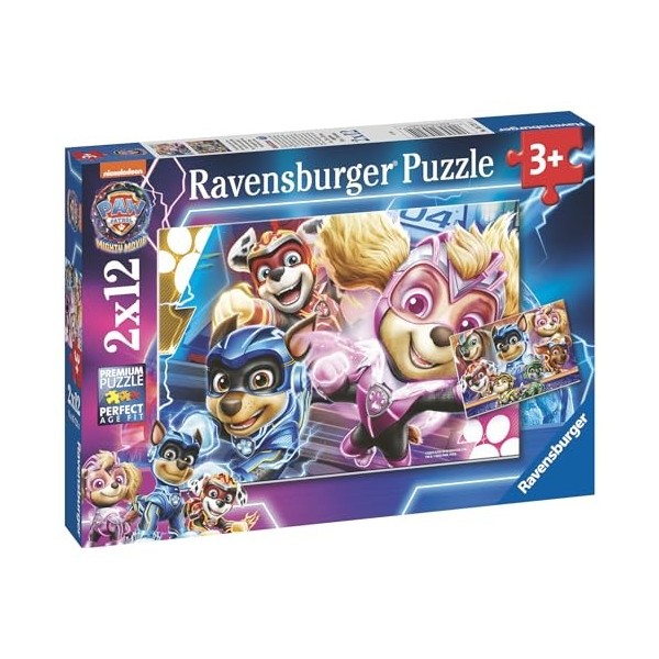 Ravensburger - Puzzle Enfant - Lot de 2 puzzles 12 pièces - Une équipe indestructible / PatPatrouille Film 2 - Fille ou garç