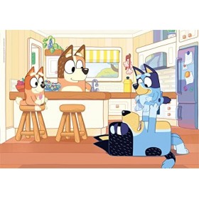 Clementoni- Bluey Supercolor Puzzle-Bluey-104 Pièces, Enfants 6 Ans, Puzzle Dessin Animé-Fabriqué en Italie, 27169, Multicolo