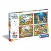 Clementoni Supercolor 4 in 1-Disney Winnie The Pooh Progressifs 12, 16, 20, 24 Pièces , Enfants 3 Ans, Puzzle Dessin Animé-F