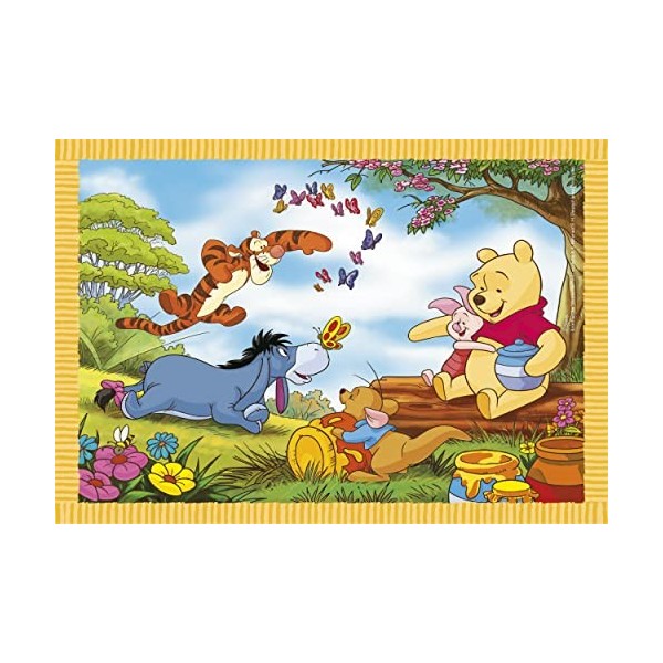 Clementoni Supercolor 4 in 1-Disney Winnie The Pooh Progressifs 12, 16, 20, 24 Pièces , Enfants 3 Ans, Puzzle Dessin Animé-F