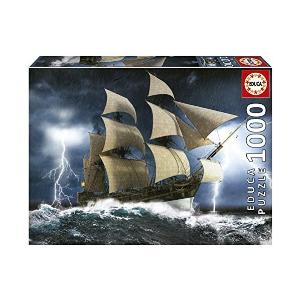 Educa - Puzzle de 1000 pièces pour Adultes | Tempête Parfaite. Mesure : 68 x 48 cm. Comprend Fix Puzzle Tail pour laccrocher