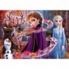 Clementoni Disney Frozen Glitter Reine des Neiges 2-104 pièces-Puzzle Enfant-fabriqué en Italie, 6 Ans et Plus, 20162, Multic
