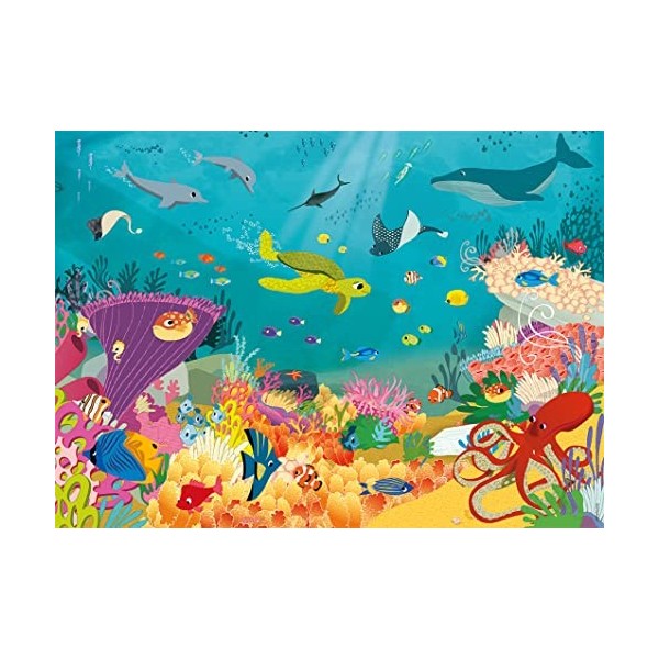 Nathan - Puzzle Enfant - 60 pièces - Les animaux des océans - Fille ou garçon dès 6 ans - Puzzle de qualité supérieure - Cart