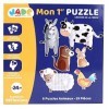 J.A.D.E - Puzzle Animaux De La Ferme - Jeu Educatif - Premiere Réfléxions - 053311-29 Pièces - Multicolore - Carton - Design 
