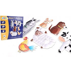 J.A.D.E - Puzzle Animaux De La Ferme - Jeu Educatif - Premiere Réfléxions - 053311-29 Pièces - Multicolore - Carton - Design 