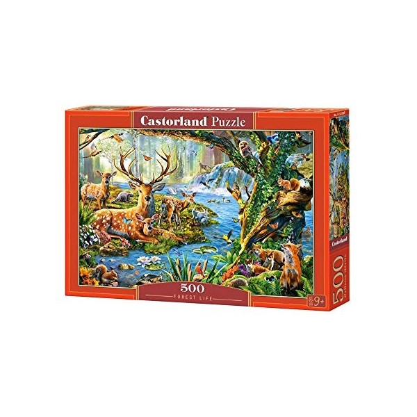 Castorland- Forest Puzzle, CSB52929, Coloris Assortis