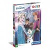 Clementoni- Disney Frozen Supercolor Reine des Neiges-104 Pièces, Enfants 6 Ans, Puzzle Dessin Animé-Fabriqué en Italie, 2574