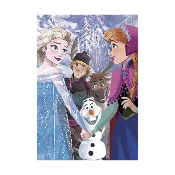 Clementoni- Disney Frozen Supercolor Reine des Neiges-104 Pièces, Enfants 6 Ans, Puzzle Dessin Animé-Fabriqué en Italie, 2574