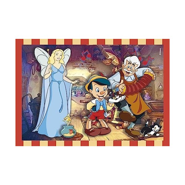 Clementoni - 21523 - Puzzle 4 en 1 - Disney Classique - 4 puzzles de 12, 16, 20 et 24 pièces - Jeu Educatif, de Réflexion et 