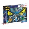 Clementoni- Batman Supercolor Puzzle-Batman-104 Pièces, Enfants 6 Ans, Puzzle Dessin Animé-Fabriqué en Italie, 27174