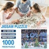 Puzzle de Noël, 1000 pièces Arbre de Noël Décoration de jardin Puzzle Éducation Jeu de Puzzle Jouets DIY Art mural Décoration