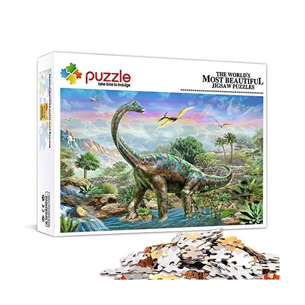 Puzzle One Piece 1000 pièces Dinosaure Puzzle Puzzle Adulte pour Adultes et Enfants dès 14 Ans - Premium Puzzle de qualité su