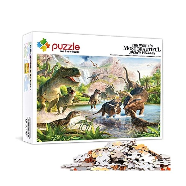 Puzzle One Piece 1000 pièces Dinosaure Puzzle Puzzle Adulte pour Adultes et Enfants dès 14 Ans - Premium Puzzle de qualité su