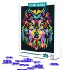 Puzzle 1000 Pieces Adulte Loup Animal Lune Puzzle Puzzle Adulte Art DIY Jeu Occasionnel Jouets Cadeau Intéressants Ami De La 