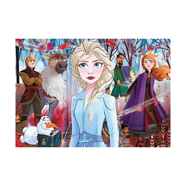 Clementoni Supercolor Disney La Reine des Neiges 2-2x20 enfant-boîte de 2 puzzles 20 pièces -fabriqué en Italie, 3 ans et p