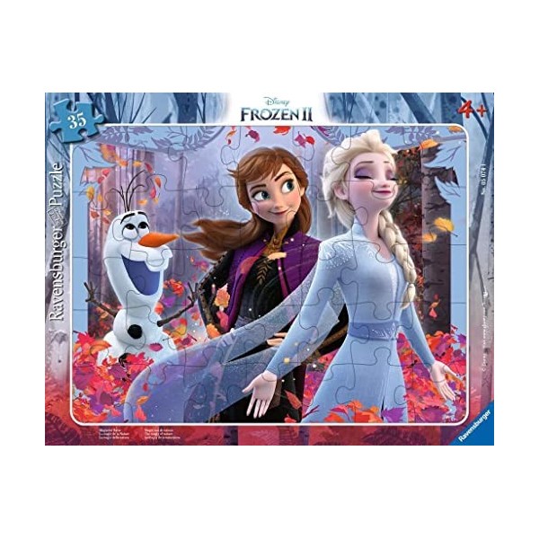 Ravensburger - Puzzle Enfant - Puzzle cadre 30-48 p - La magie de la Nature - Disney La Reine des Neiges 2 - Dès 4 ans - 0507