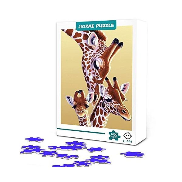 Puzzle 1000 pièces Adultes Girafe Animale Puzzle Casse tête Adulte pour Adultes et Enfants dès 14 Ans - Premium Puzzle de qua