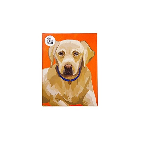 Talking Table- Puzzle et Affiche Labrador Orange Double Face de 100 pièces illustrés, Animaux | pour Les Enfants, Adultes, Am