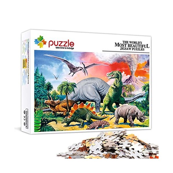 Puzzle 1000 Pieces Dinosaure Puzzle Puzzle Friends Jeu de Cerveau Puzzle en lentraînement cérébral des Enfants et des Adoles