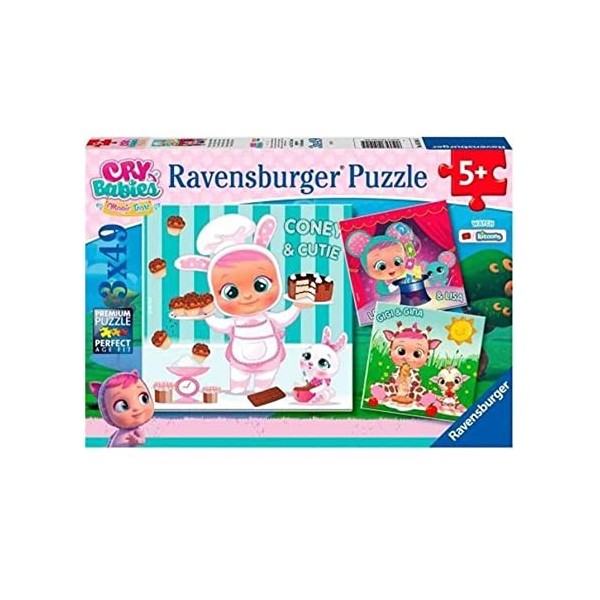 Ravensburger Cry Babies Puzzle 3 x 49 pièces, 5104, No Color