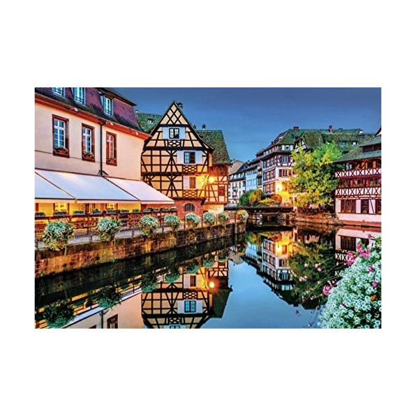 Clementoni - Le Vieux Strasbourg - Puzzle de 500 Pièces - Jeu de Patience et de Réflexion - Format Paysage - Image Net - 49 x