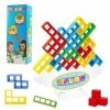 FENGQ Jouets empilables déquilibrage, 32PCS Blocs de Construction Russes, Jeu Tetra Tower, Jeu Tetris, Jouet empilable déqu