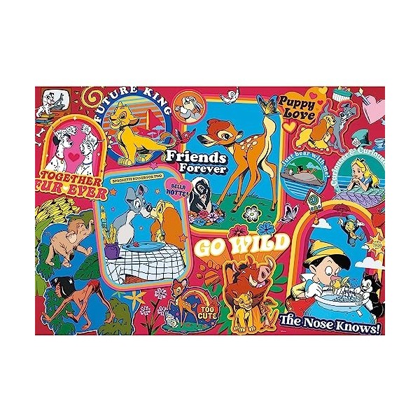 Trefl-Disney:Au Fil des Ans-Puzzle de 500 pièces-Puzzle avec Personnages de Films animés Disney, Collage coloré, DIY, Amuseme