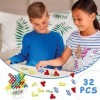 FENGQ Jouets empilables déquilibrage, 32PCS Blocs de Construction Russes, Jeu Tetra Tower, Jeu Tetris, Jouet empilable déqu